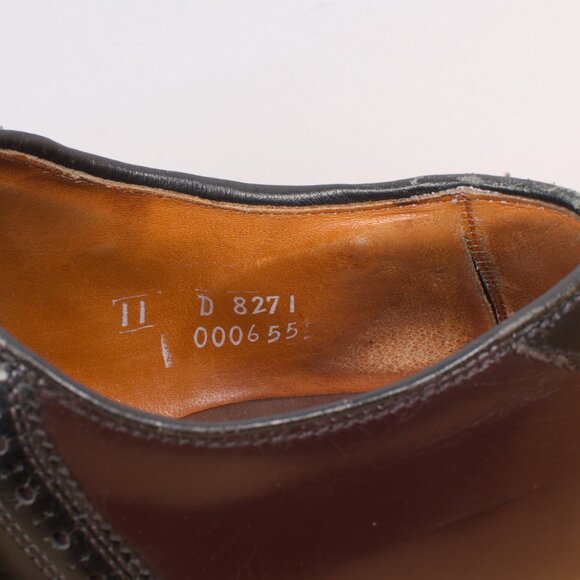 Allen Edmonds Men's Shoe 11D 🇺🇸 Shelton Saddle Balmoral Black Oxblood GUC - Picture 6 of 8